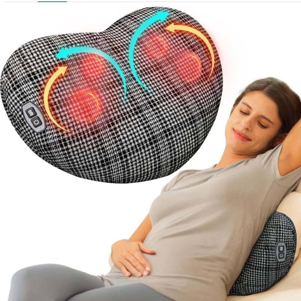 CuPiLo Back Massager for Pain Relief, Cordless 120min Neck and Back Massager
